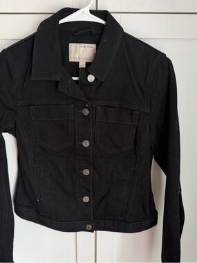 Banana Republic Black Denim-Style Jacket